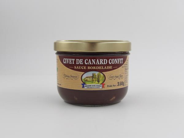 Civet de canard confit sauce bordelaise - Ch&acirc;teau Semens - 350g
